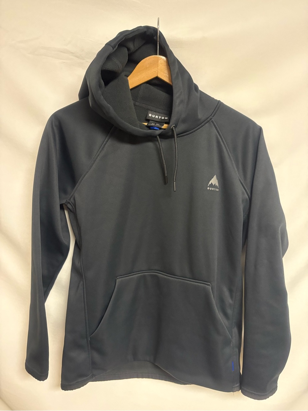 Burton Black Hooded Pullover Sweatshirt with Small Logo